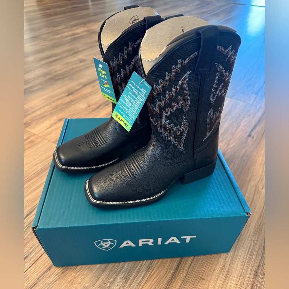 Ariat Tycoon Bear Black Kid's Western Cowboy Boots